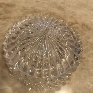 Vintage crystal glass trinket box